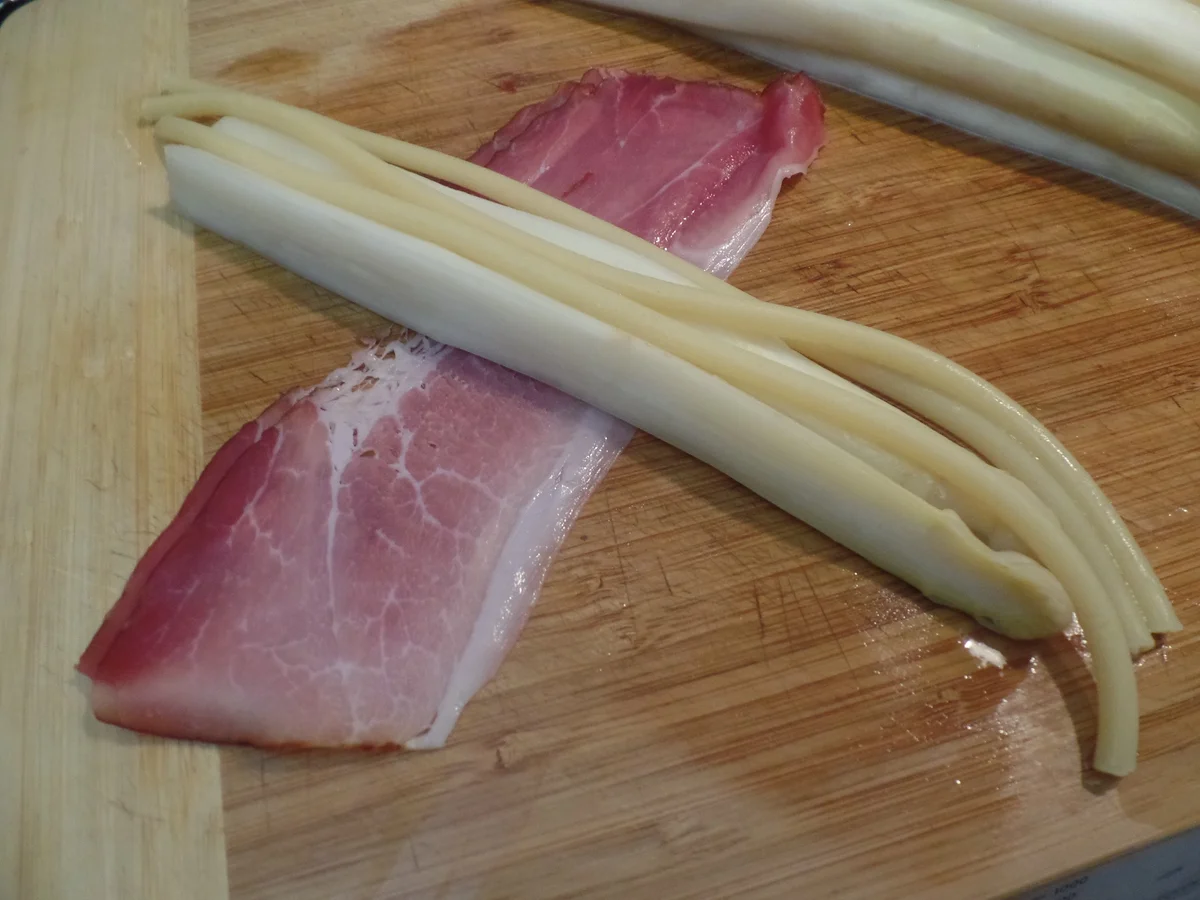 Spargel-Makkaroni im Schinkenspeckmantel - Rezept - Bild Nr. 10469