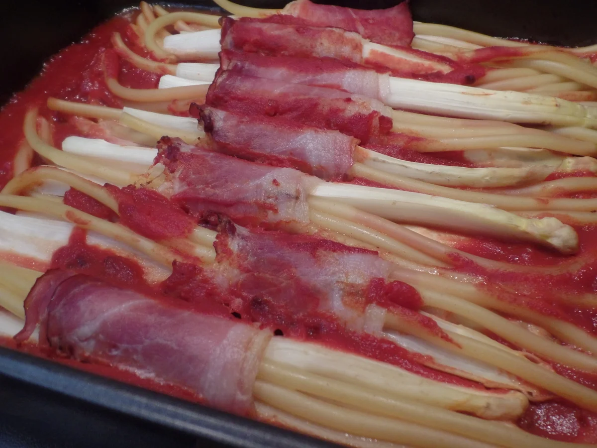 Spargel-Makkaroni im Schinkenspeckmantel - Rezept - Bild Nr. 10473