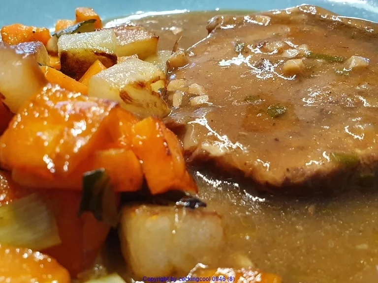 Schinken Krustenbraten hierzu Ananascurry Sosse - Rezept - Bild Nr. 2
