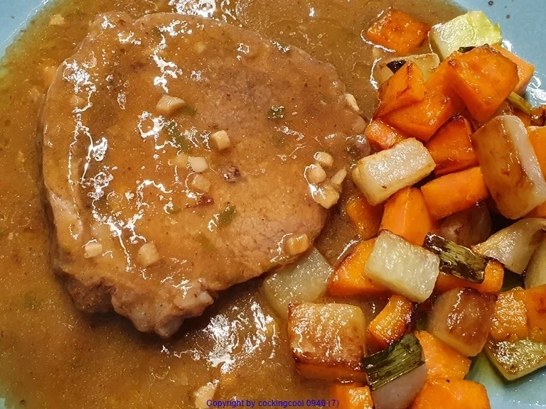 Schinken Krustenbraten hierzu Ananascurry Sosse - Rezept - Bild Nr. 8
