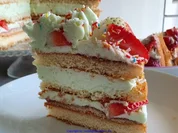 Rezept: Waldmeistertorte mit Erdbeeren und mit meinem Enkel gebacken ;) Bild Nr. 2 Waldmeistertorte mit Erdbeeren und mit meinem Enkel gebacken ;) - Rezept - Bild Nr. 2