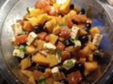 Vegetarisch - Melonen-Feta-Salat mit Oliven - Rezept - Bild Nr. 2