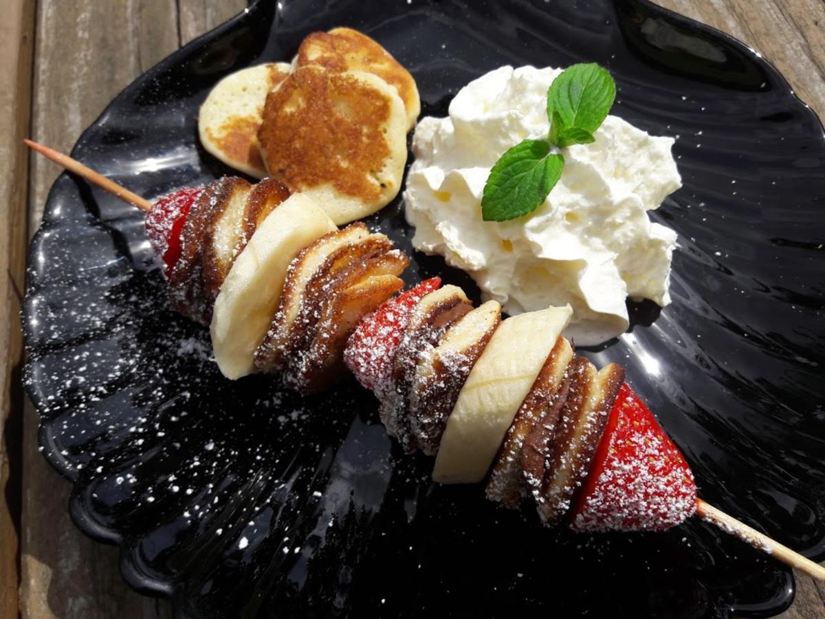 Pancake-Obst-Spieße - Rezept mit Bild - kochbar.de