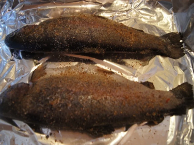 Rezept: Regenbogenforelle mit herzhaften Kartoffelstampf Bild Nr. 5 Regenbogenforelle mit herzhaften Kartoffelstampf - Rezept - Bild Nr. 5