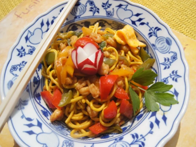 Eismeer Garnelen mit Paprika und Mie-Nudeln - Rezept - Bild Nr. 2