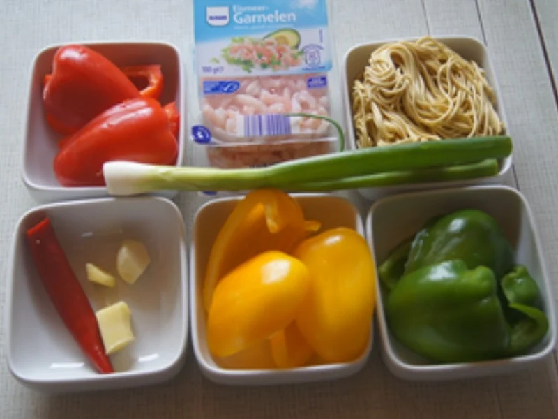 Eismeer Garnelen mit Paprika und Mie-Nudeln - Rezept - Bild Nr. 3