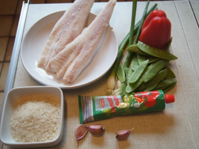 Rezept: Seelachsfilet in Tomatensauce mit Basmatireis Bild Nr. 3 Seelachsfilet in Tomatensauce mit Basmatireis - Rezept - Bild Nr. 3