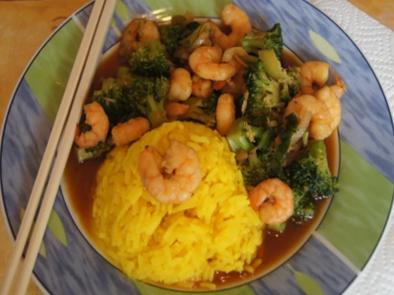 Garnelen-Brokkoli-Wok mit Jasmin Reis - Rezept - Bild Nr. 15