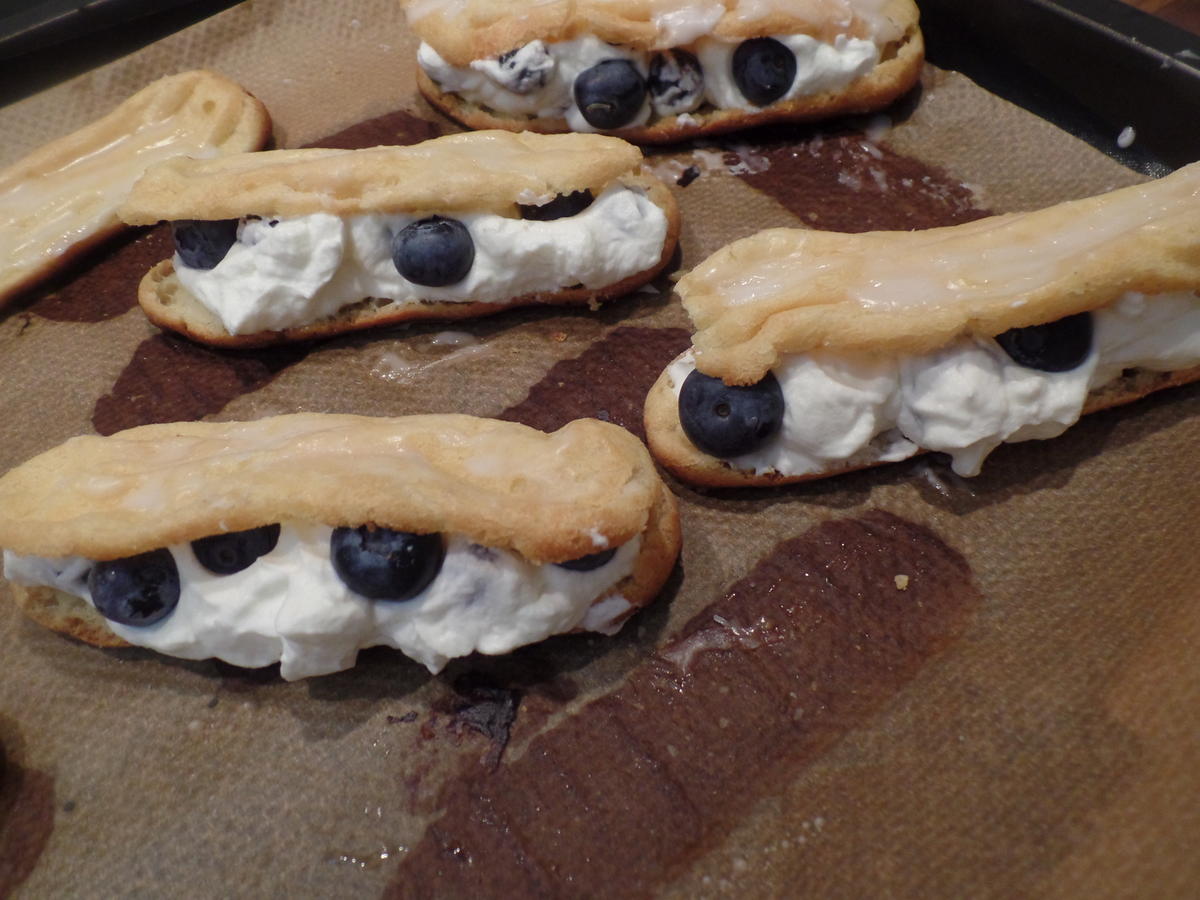 Eclairs mit Blaubeerfüllung - Rezept - Bild Nr. 10527