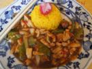 Chili-Hähnchenbrustfilet mit Gemüse im Wok und gelber Basmatireis - Rezept - Bild Nr. 2