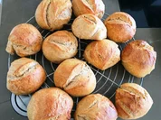 Dinkel-Buttermilch Brötchen no knead - Rezept - Bild Nr. 10