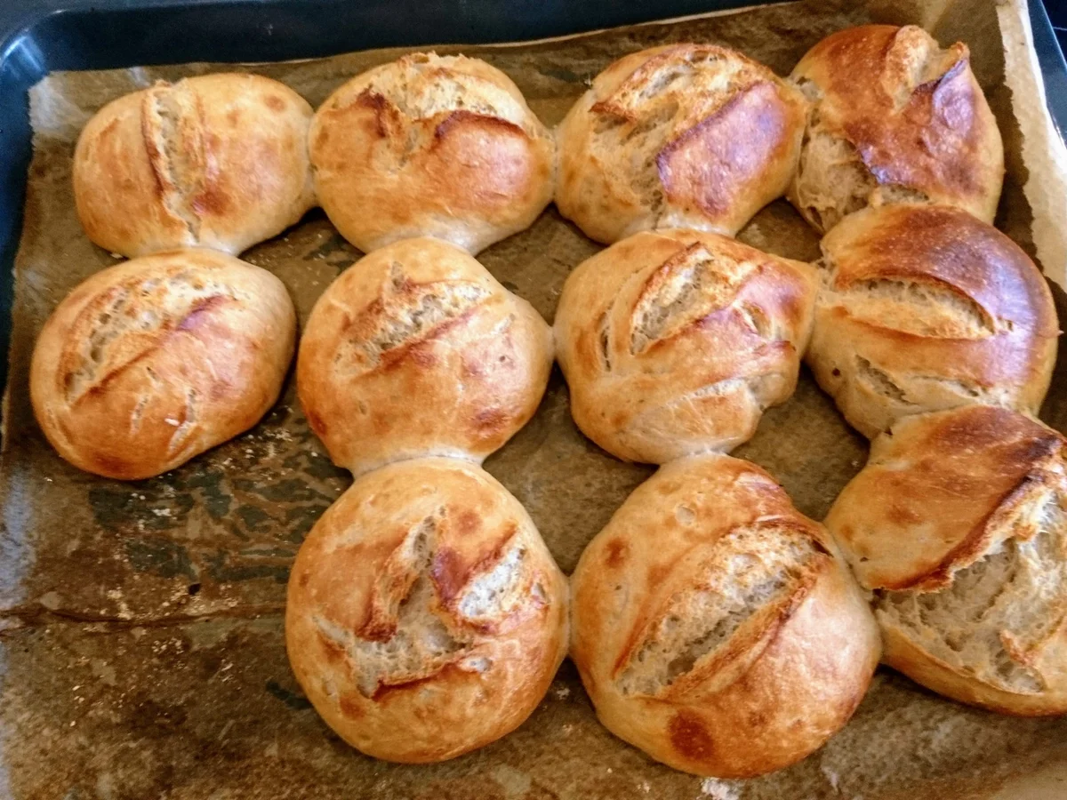 Dinkel-Buttermilch Brötchen no knead - Rezept - Bild Nr. 13