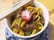 Gebratenes Rindfleisch mit Austernsauce und Mie-Nudeln - Rezept - Bild Nr. 2