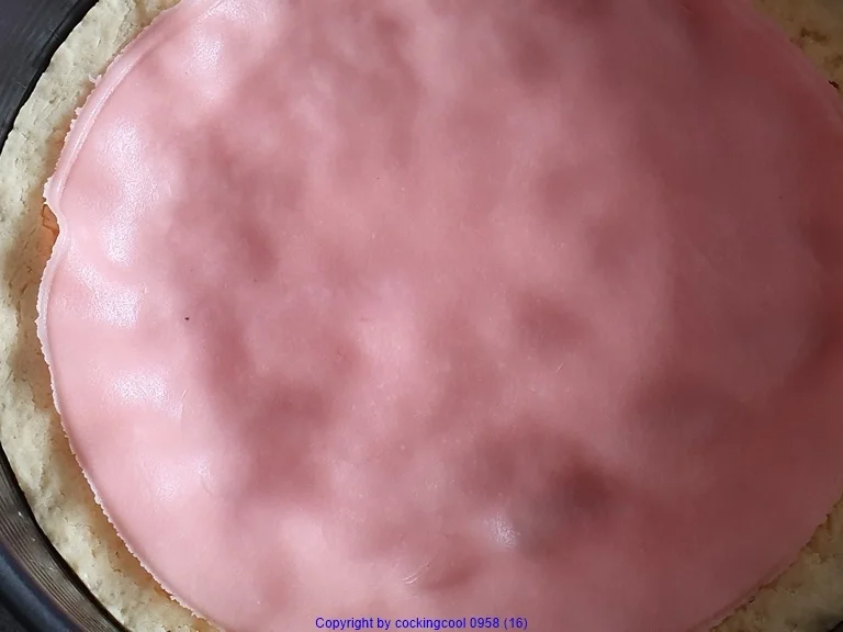 Kirsch  Kuchen mit Mürbteig, Marzipan und Knusperdecke - Rezept - Bild Nr. 10576