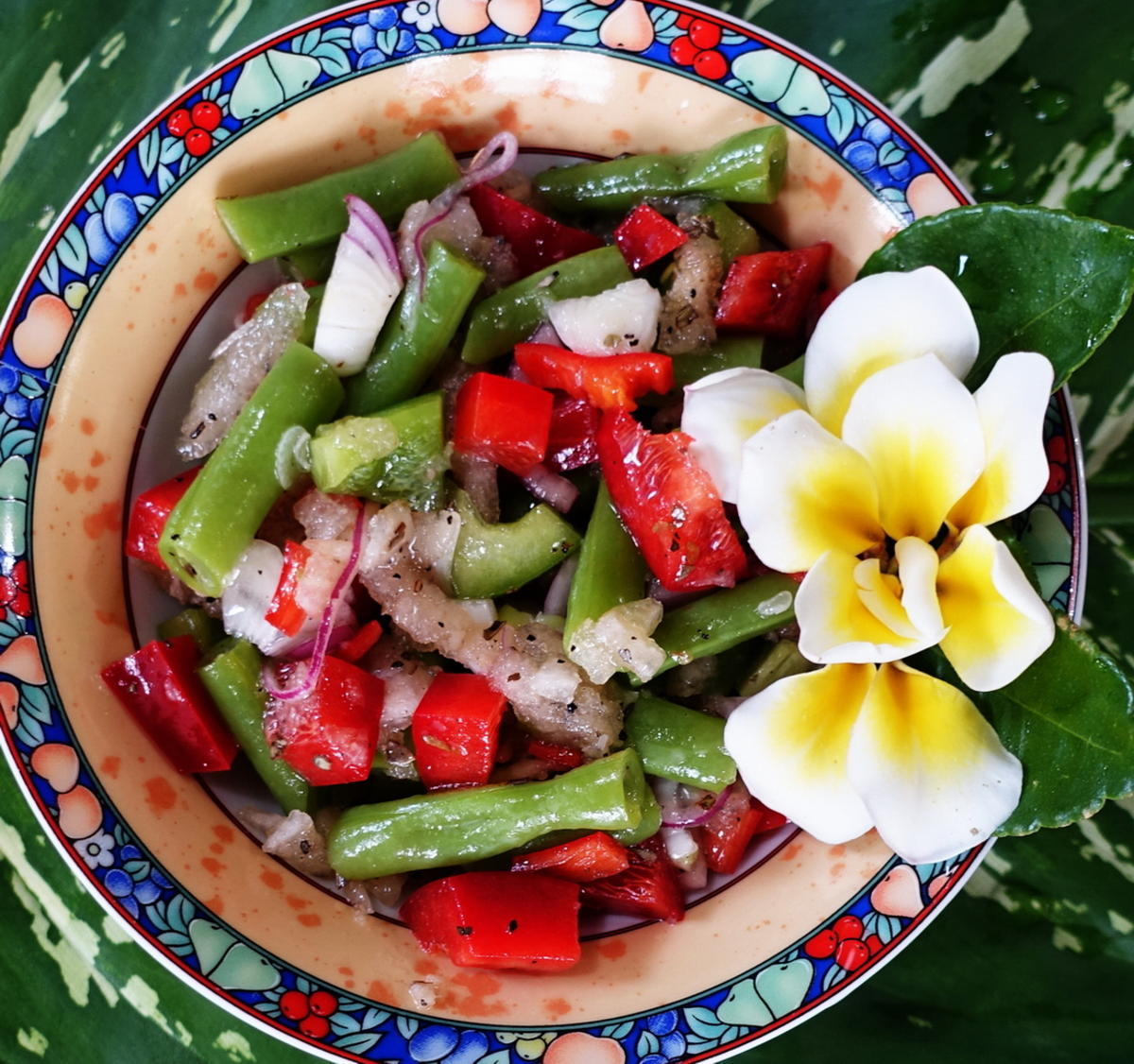 Pikanter, grüner Bohnensalat mit Birnen und Paprika - Rezept - Bild Nr. 2