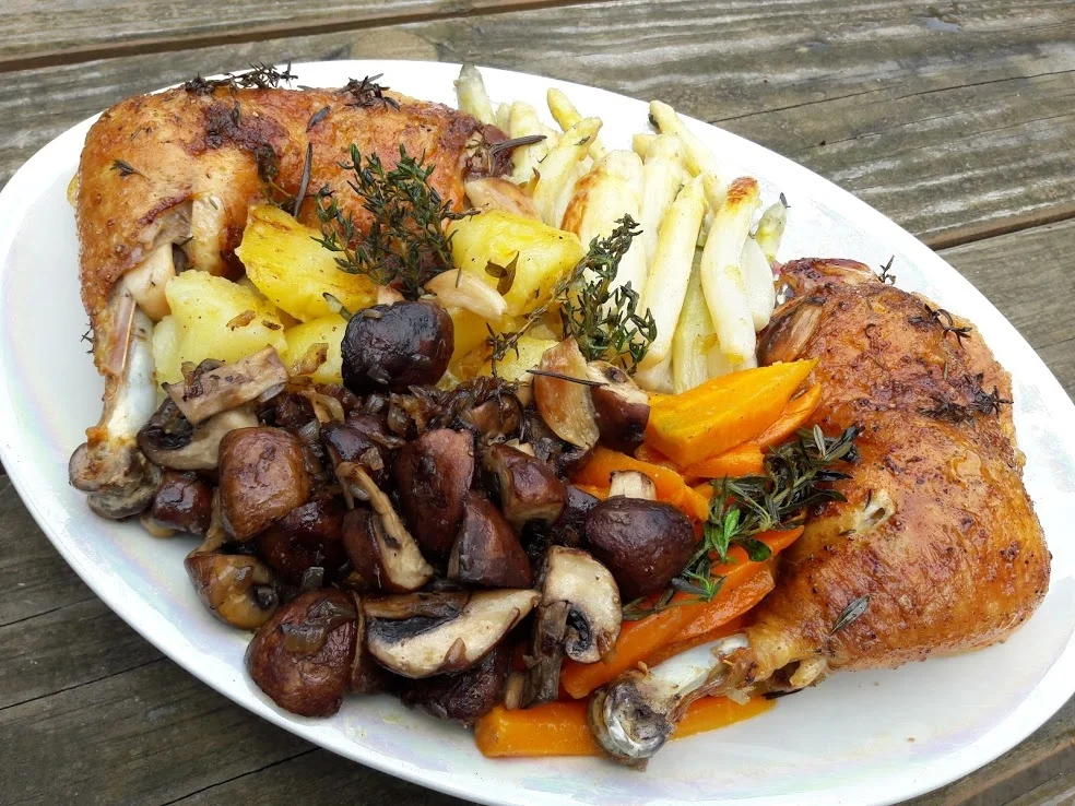 Hähnchenkeule mit Champignons - Rezept - Bild Nr. 2