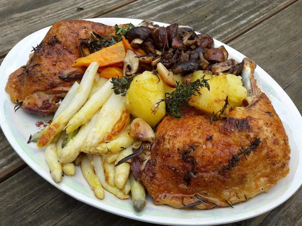 Hähnchenkeule mit Champignons - Rezept - Bild Nr. 3