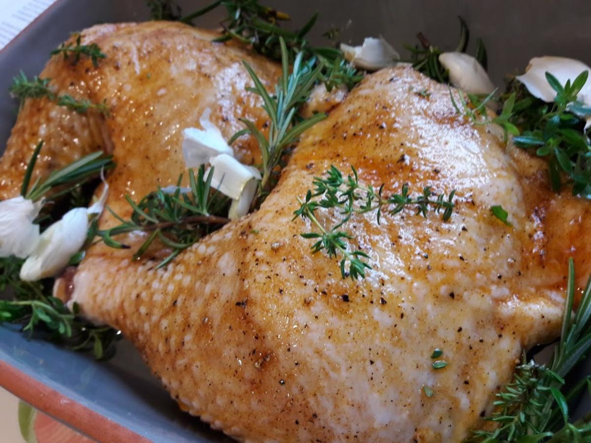 Hähnchenkeule mit Champignons - einfach - von loewe_bs