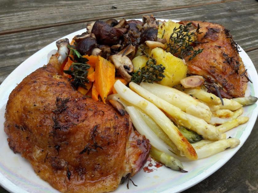 Hähnchenkeule mit Champignons - einfach - von loewe_bs