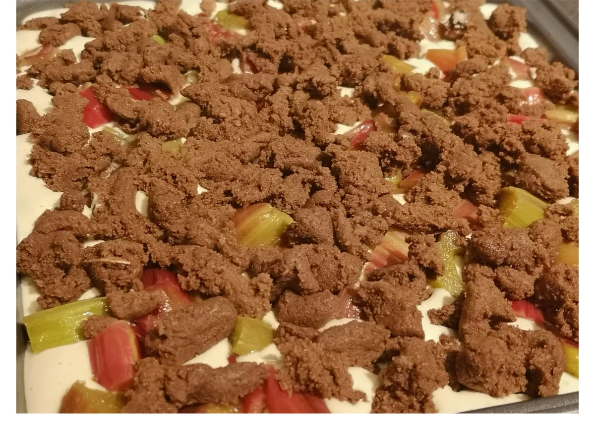 Rezept: BiNe` S RHABARBERKUCHEN MIT STREUSELN Bild Nr. 4 BiNe` S RHABARBERKUCHEN MIT STREUSELN - Rezept - Bild Nr. 4