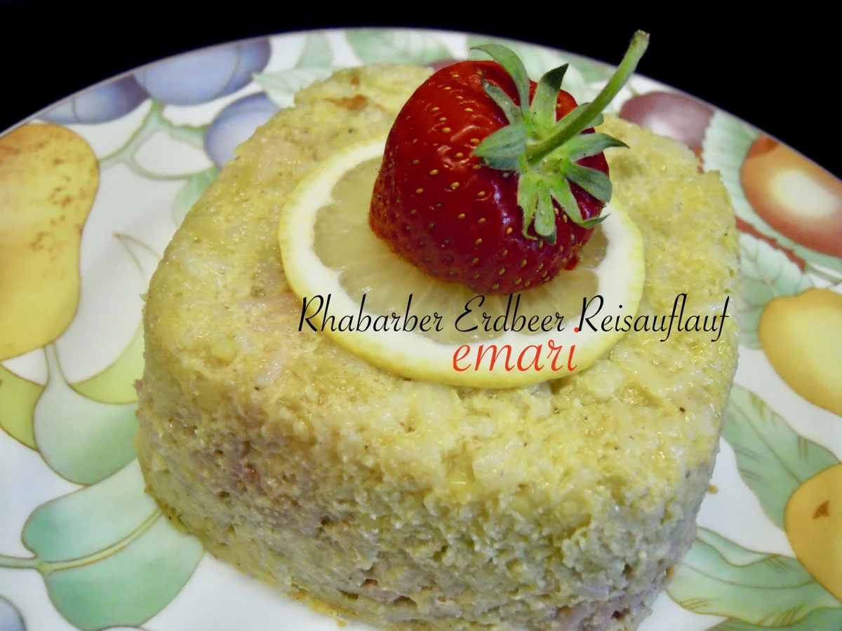 Rezept: Rhabarber Erdbeer Reisauflauf Bild Nr. 2 Rhabarber Erdbeer Reisauflauf - Rezept - Bild Nr. 2
