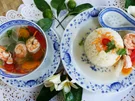 Rezept: Garnelensuppe mit Gemüse, Rettich und Reis Bild Nr. 2 Garnelensuppe mit Gemüse, Rettich und Reis - Rezept - Bild Nr. 2
