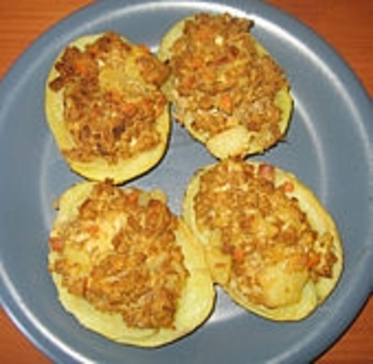 Ofenkartoffeln mit Hackfleisch gefüllt - Rezept