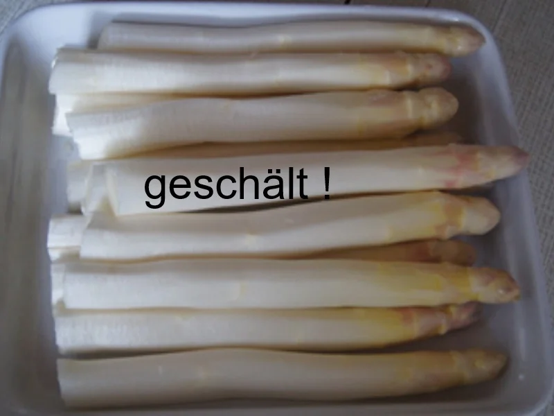 Spargel mit Gourmetschinken, Kartoffelpilzen und Jogurt-saure Sahne-Sauce - Rezept - Bild Nr. 5