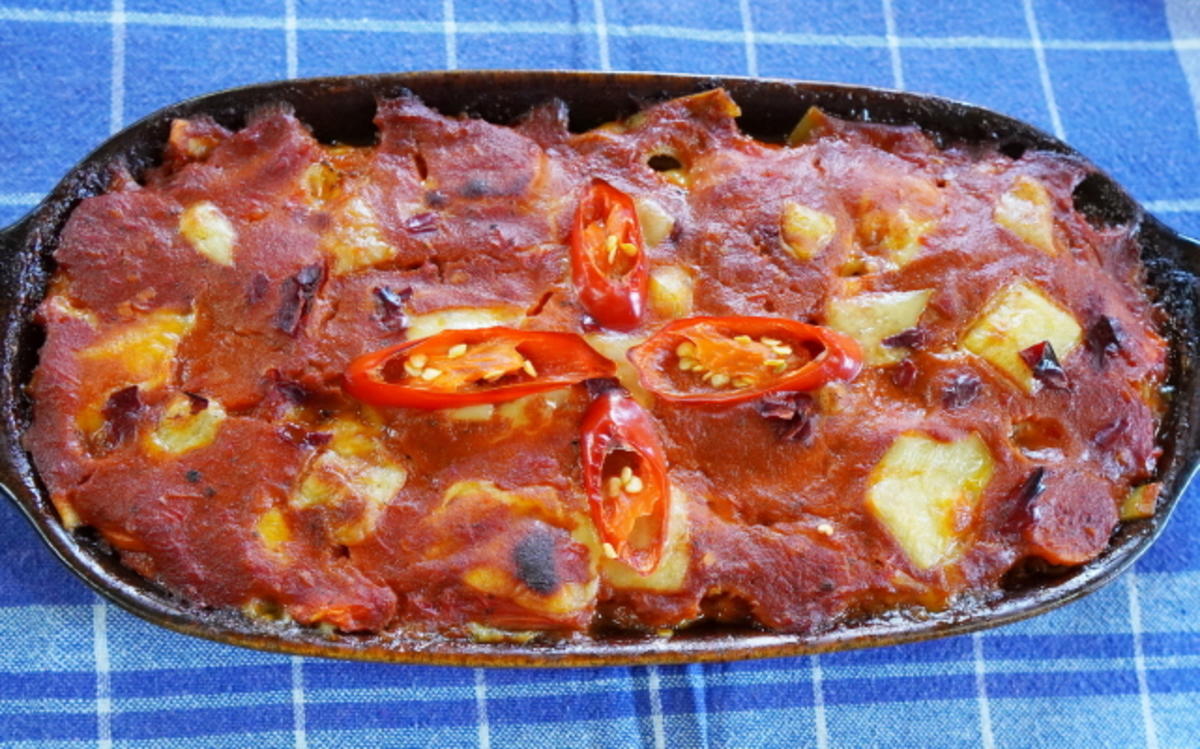 Italienischer Nudelauflauf mit Gemüse und Tomatensauce - Rezept - Bild Nr. 6