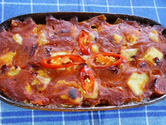 Italienischer Nudelauflauf mit Gemüse und Tomatensauce - Rezept - Bild Nr. 6