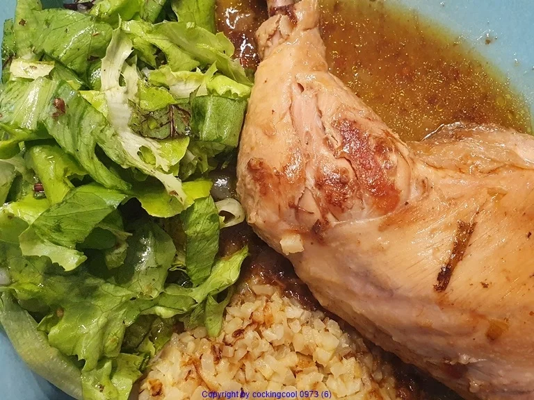 Rezept: Geflügel - Sosse - Blumenkohlreis - Salat Bild Nr. 10720 Geflügel - Sosse - Blumenkohlreis - Salat - Rezept - Bild Nr. 10720