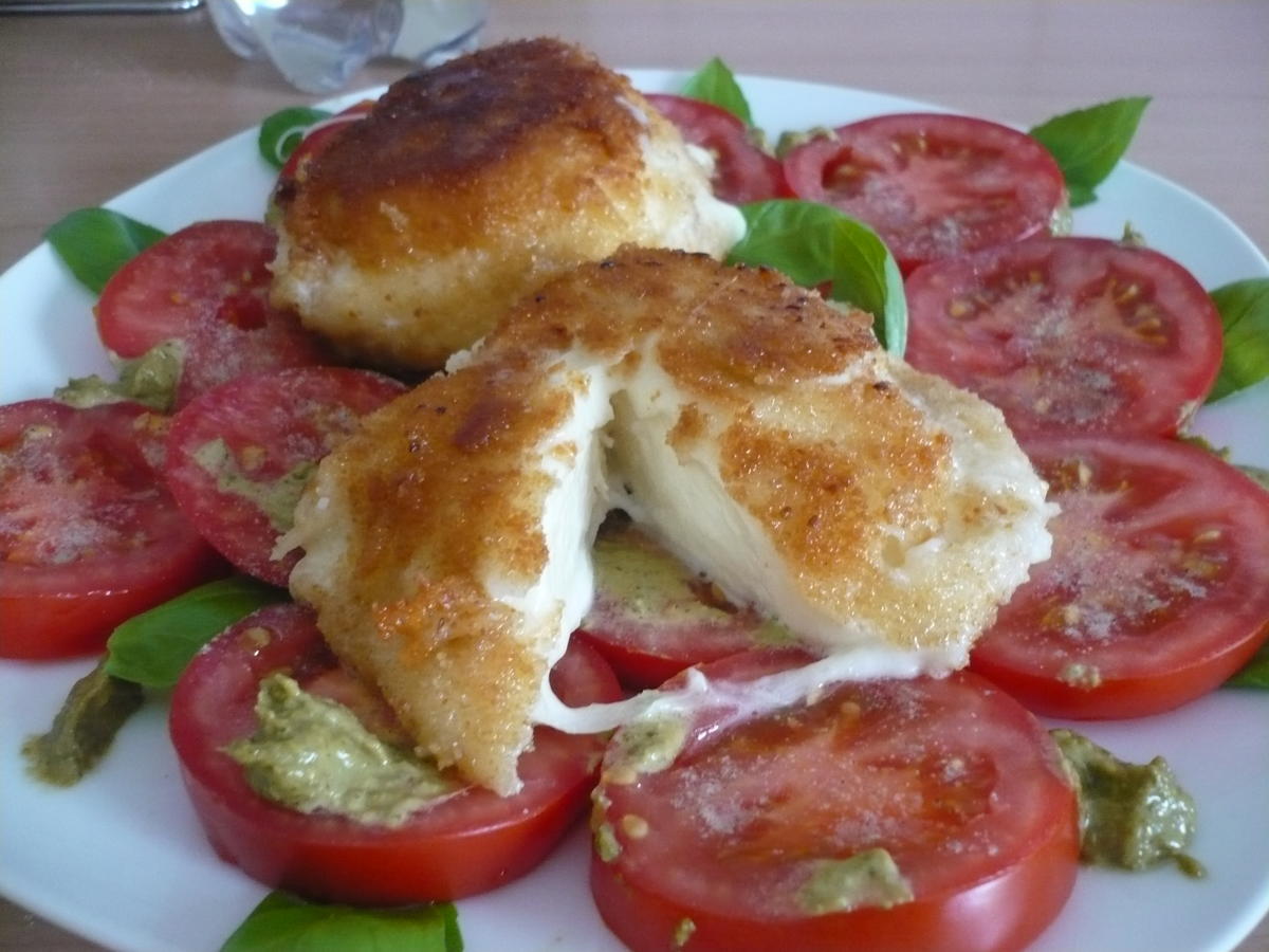 Gebackener Mozzarella mit Pesto - Tomaten - Rezept - Bild Nr. 2