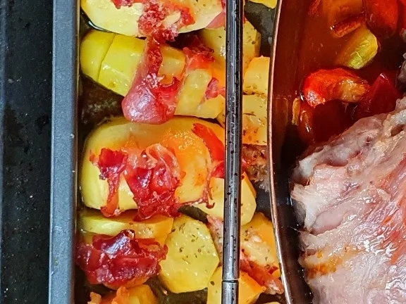 Fächerkartoffel  mit Serranoschinken "Pata Nègra"  und Rauchsalz - Rezept - Bild Nr. 4