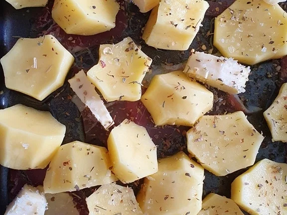 Fächerkartoffel  mit Serranoschinken "Pata Nègra"  und Rauchsalz - Rezept - Bild Nr. 5