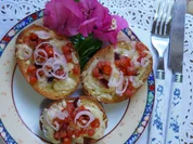 Italienische Crostini mit Käse, Tomaten und Zwiebeln - Rezept - Bild Nr. 2
