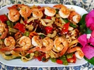Rezept: Breite Nudeln mit Garnelen - Pappardelle al scampi Bild Nr. 2 Breite Nudeln mit Garnelen - Pappardelle al scampi - Rezept - Bild Nr. 2