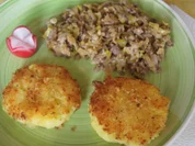Rezept: Rinderhackfleisch-Lauch-Pfanne mit Kartoffelstampf-Rรถsti Bild Nr. 2 Rinderhackfleisch-Lauch-Pfanne mit Kartoffelstampf-Rรถsti - Rezept - Bild Nr. 2