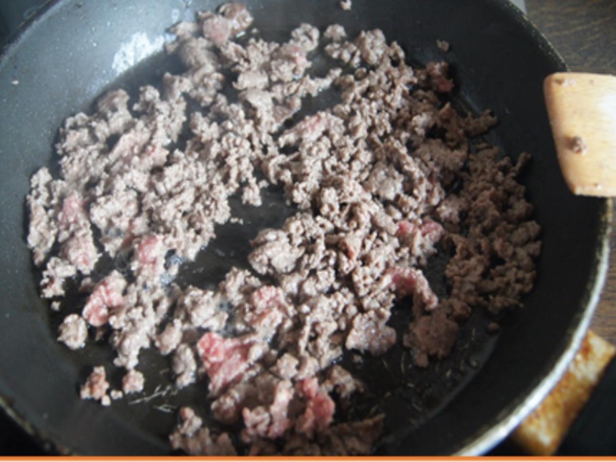 Rinderhackfleisch-Lauch-Pfanne mit Kartoffelstampf-Rösti - Rezept - Bild Nr. 6