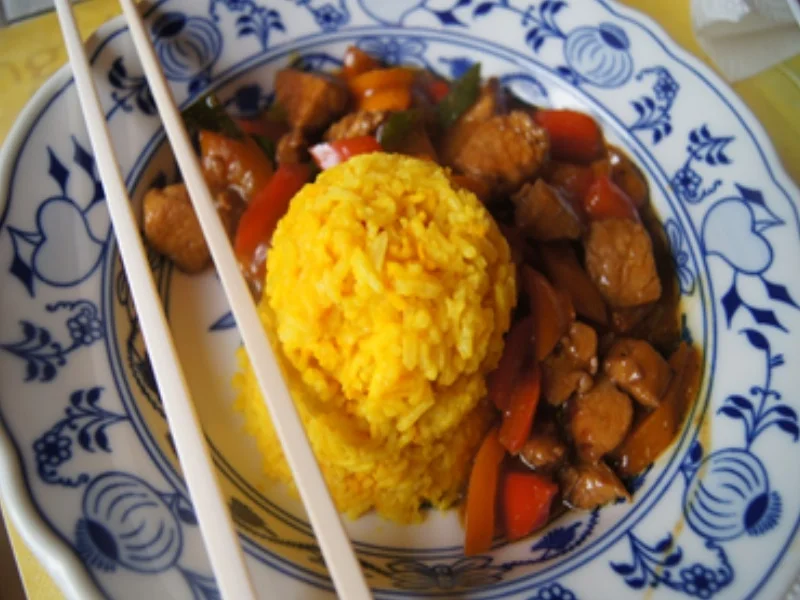 Putenbrustfilet mit Paprika und gelber Basmatireis - Rezept - Bild Nr. 24