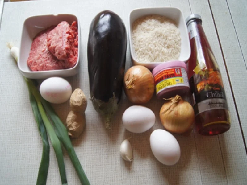 Knusprige Auberginen mit Nasi goreng - Rezept - Bild Nr. 3