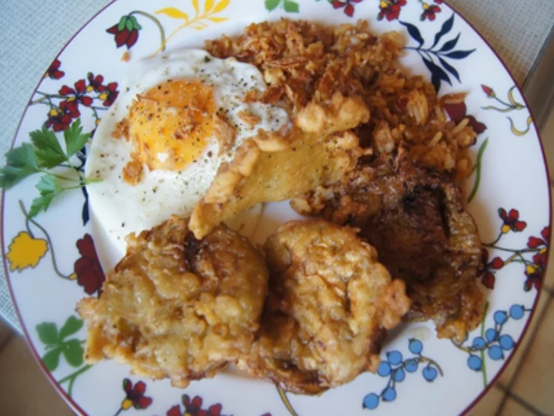 Knusprige Auberginen mit Nasi goreng - Rezept - Bild Nr. 10811