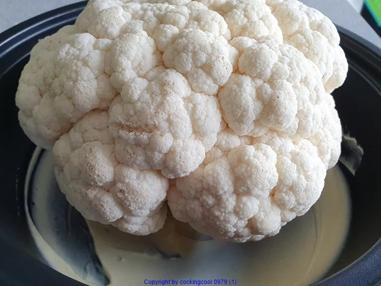 Rezept: Blumenkohl - mit Speckhaube - Fleisch = Rezeptbau NR. 11 Bild Nr. 3 Blumenkohl - mit Speckhaube - Fleisch = Rezeptbau NR. 11 - Rezept - Bild Nr. 3