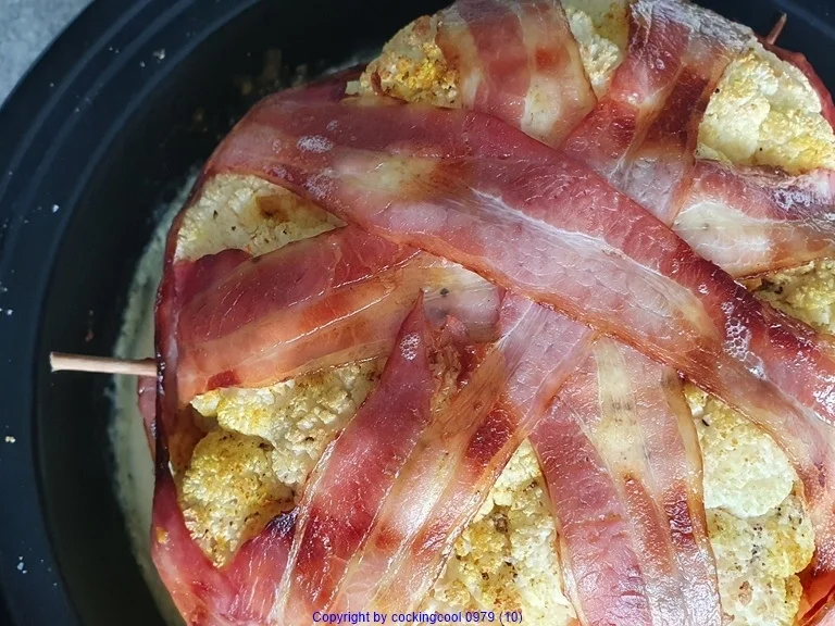 Rezept: Blumenkohl - mit Speckhaube - Fleisch = Rezeptbau NR. 11 Bild Nr. 7 Blumenkohl - mit Speckhaube - Fleisch = Rezeptbau NR. 11 - Rezept - Bild Nr. 7