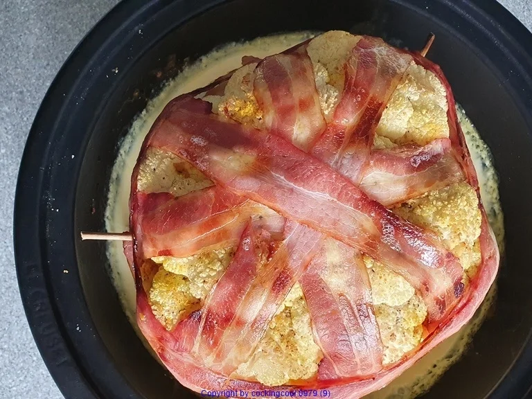 Rezept: Blumenkohl - mit Speckhaube - Fleisch = Rezeptbau NR. 11 Bild Nr. 8 Blumenkohl - mit Speckhaube - Fleisch = Rezeptbau NR. 11 - Rezept - Bild Nr. 8