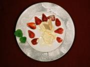 Vanilleeis mit frischen Erdbeeren (René Weller) - Rezept