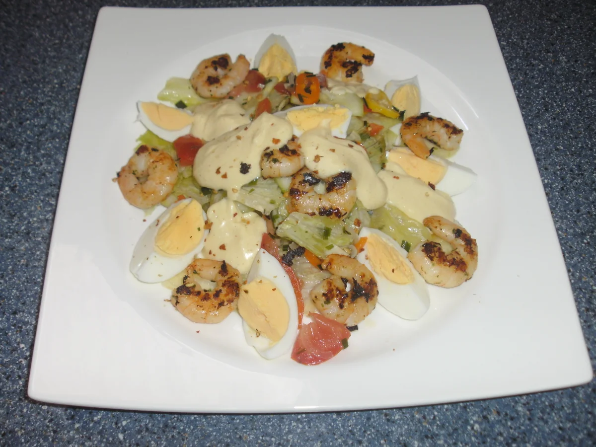 Salat mit Garnelen - Rezept - Bild Nr. 2