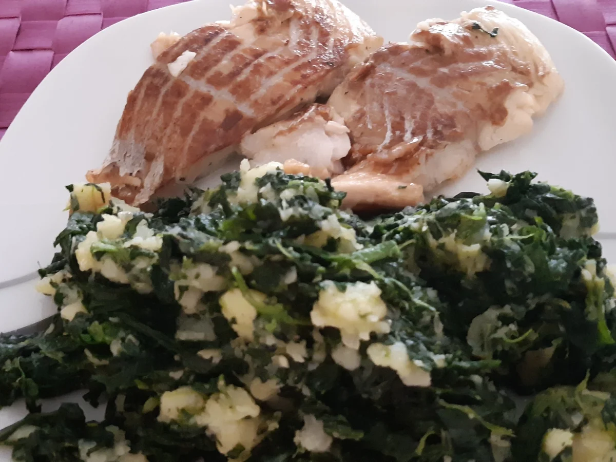 Fischfilet mit Spinat-Kartoffel-Stampf - Rezept - Bild Nr. 2