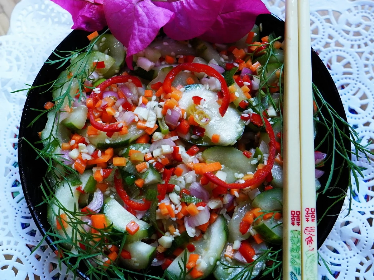 Rezept: Koreanischer, scharfer Gurkensalat – Oinamul Bild Nr. 2 Koreanischer, scharfer Gurkensalat – Oinamul - Rezept - Bild Nr. 2