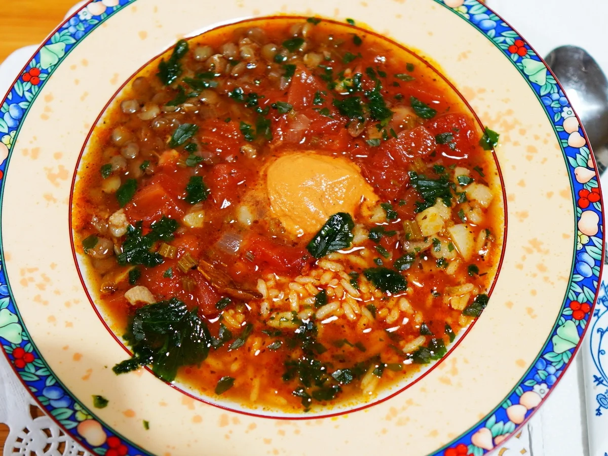 Reissuppe mit Linsen – Minestra di riso - Rezept - Bild Nr. 2