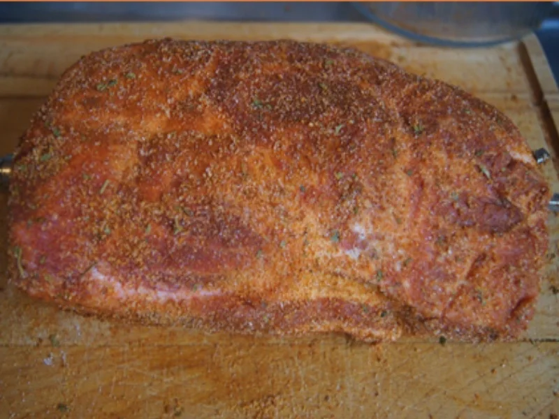 Rezept: Gegrillter Schweinenacken mit Sauce, Schinken-Buschbohnen und Drillingen Bild Nr. 6 Gegrillter Schweinenacken mit Sauce, Schinken-Buschbohnen und Drillingen - Rezept - Bild Nr. 6